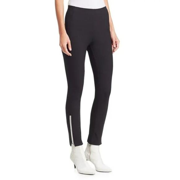 RAG & BONE Simone Ankle Zipper Stretch Trouser Pants Black Women's Size 2 Career - Picture 1 of 8